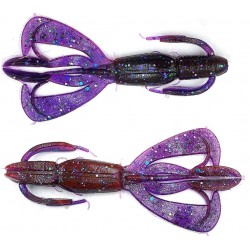 Приманка силіконова на хижака, Taipan Crazy Flip, 2,8 дюйма, 8шт/уп, колір №12 Violet mistik pink